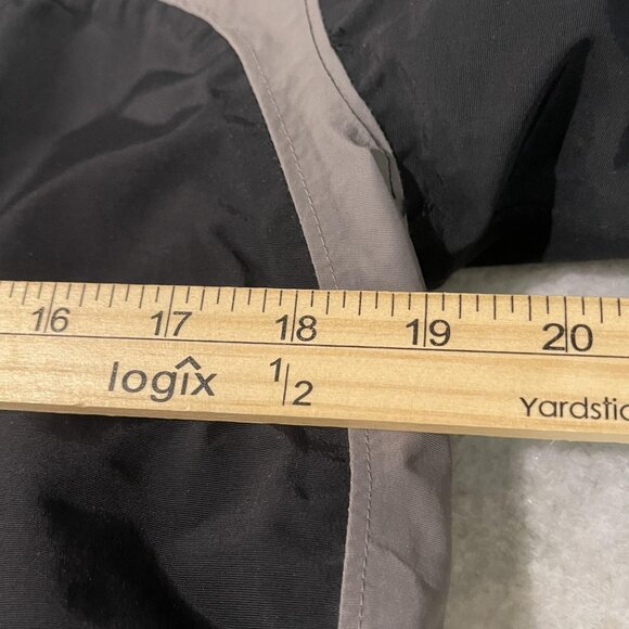 Lands' End Squall Jacket Boys Medium 10-12 Black Gray Winter Hooded Waterproof - Picture 8 of 11